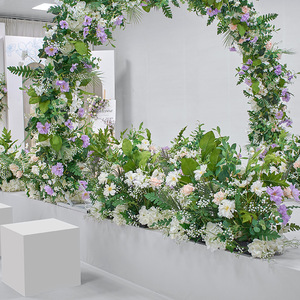 Centro de mesa floral para bodas, decoración para fiestas de cumpleaños, hortensias, paniculata, camino de mesa, decoración de arco para iglesia - Product Image 3