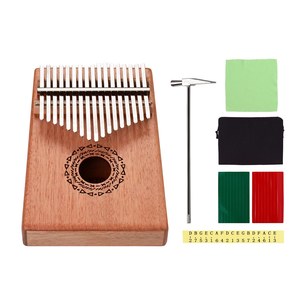 <span class=keywords><strong>Kalimba</strong></span>-Panel de palisandro de pulgar, 17 teclas, con bolsa de transporte, pegatinas, sintonizador, martillo, paño de limpieza - Product Image 2