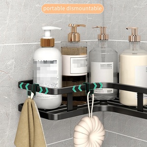 Estante <span class=keywords><strong>de</strong></span> <span class=keywords><strong>esquina</strong></span> sin perforación <span class=keywords><strong>Baño</strong></span> Organizar Caddy <span class=keywords><strong>de</strong></span> ducha <span class=keywords><strong>de</strong></span> <span class=keywords><strong>esquina</strong></span> adhesivo - Product Image 2