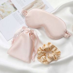 100% Pure Mulberry <b>Eye</b> <b>Mask</b> 22 Momme Adjustable Strap Light Blocking Silk Storage Bag Box for Sleep Travel Gift Set - Product Image 2