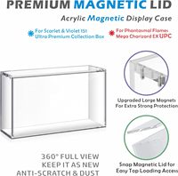 Boîte de rangement pour cartes en acrylique personnalisable en usine, 5+8mm, qualité coulée, transparente, avec couvercle magnétique à clipser, anti-rayures, pour Elite Trainer Box