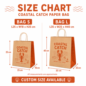 Bolsa de Papel Kraft Marrón con Logotipo Personalizado, Embalaje Ecológico para Llevar, Bolsas de Regalo para Restaurantes de Mariscos, Entrega de Comida Rápida - Product Image 2