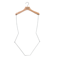 Cintres en bois de hêtre personnalisés de haute qualité avec logo, en forme de corps entier, pour maillots de bain et bikinis, pour présentation