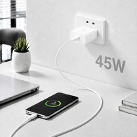 45W GaN USB C Süper Hızlı Şarj Cihazı İngiltere Fişi PD 3.0 QC PPS Katlanabilir Duvar Adaptörü Güç Kaynağı OEM Fabrikası Telefonlar ve Dizüstü Bilgisayarlar için