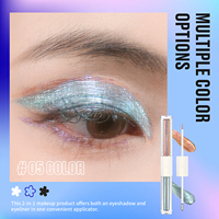 Charme Beauté Double Tête Multichrome Liquide Fard À Paupières Eyeliner Glitter Haute Lumineux Shimmer Powder Light Fair Private Label