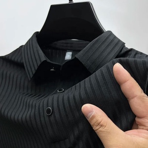 Polo <span class=keywords><strong>de</strong></span> Verano Nuevo <span class=keywords><strong>de</strong></span> Seda Helada para Hombre, Camiseta <span class=keywords><strong>de</strong></span> Manga Corta Hueca Transpirable <span class=keywords><strong>de</strong></span> Negocios a la Moda 2024, <span class=keywords><strong>Ropa</strong></span> <span class=keywords><strong>de</strong></span> <span class=keywords><strong>Marca</strong></span> Masculina 4XL - Product Image 2