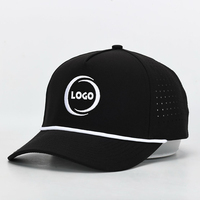 Gorra de Béisbol Deportiva Personalizada con Logotipo, 5 Paneles, Lona Vaquera, Poliéster, Impermeable, Transpirable, para Golf, Running, con Cierre de Cuerda, Grabado Láser