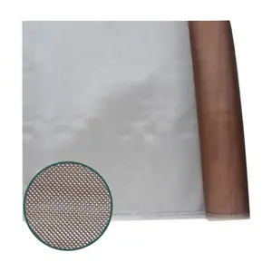 Factory Supplier Plating Gold Imitation Metal Fire Retardant Interlock Polyester Mesh Fabric