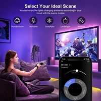 Светодиодная подсветка телевизора SMD5050 RGB IC поддерживает дополнительные функции освещения с дистанционным управлением приложением, светодиодная лента