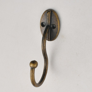 Antique Style Wall Mount <b>Coat</b> Hook Zinc Alloy Bronze Finish Bathroom Clothing Storage Hook Round Shape B261 - Product Image 1