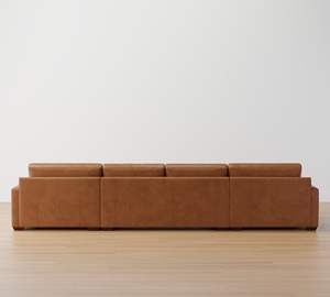 高級高品質ソファリビングルーム家具リクライニング可能なU字型レザーソファ - Product Image 4