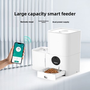 Büyük kapasiteli otomatik evcil hayvan besleyici çevre dostu plastik su ve gıda dağıtıcı köpek ve kedi kase satışa hazır - Product Image 4