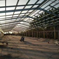 Bâtiment d'élevage porcin à structure métallique écologique à bas prix, ventilé, avec cadre galvanisé, à vendre