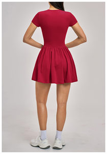 FLT9576 Vêtements de sport à séchage rapide pour femmes, tenue de golf et de gym, tenue de tennis une pièce avec short - Product Image 6