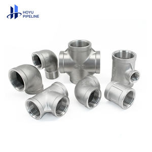 3-cách <span class=keywords><strong>TEE</strong></span> 2 "NPT Nam x 1 1/4" NPT nữ KỸ THUẬT màu xám ổ cắm vật liệu màu sắc nguồn gốc 3 cách thép không gỉ Máy lọc nước vòi - Product Image 1