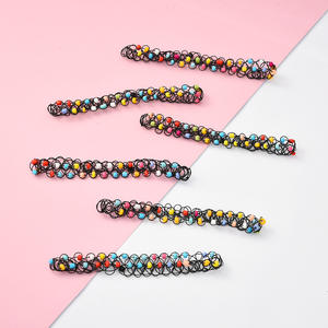 Ensemble de colliers de perles colorées pour femmes, 12 pièces, <span class=keywords><strong>collier</strong></span> élastique extensible, ligne de poisson, <span class=keywords><strong>collier</strong></span> de <span class=keywords><strong>tatouage</strong></span>, colliers ras du <span class=keywords><strong>cou</strong></span> - Product Image 3