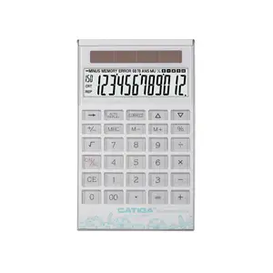 12 Digits Electronic Calculator With 150 Steps Check And Correct Metal Cover CATIGA Solar Calculator Check Calculator