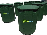 Tangki Air Terpal PVC Fleksibel 750L, Tong Penampung Air Hujan Lipat, Pengumpul Air Hujan, Sistem Pengumpulan Air Hujan