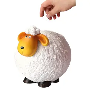 Thuis Spaarpot Hars Spaarpot Leuke Cartoon Schapen Coin Bank Kids Gift Spaarpot