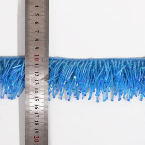 사용자 정의 크리스탈 페르시 레이스 프린지 트림 수제 스팽글 비즈 술 프린지 레이스 의류 액세서리 - Product Image 5