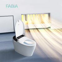 Toilette intelligente électrique automatique Structure monobloc à double chasse d'eau Réservoir d'eau intégré pour villas Salle de bain Support Douche au sol WC