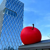 Ballon publicitaire géant gonflable en forme de pomme rouge pour la promotion publicitaire