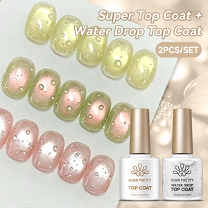 BORN PRETTY Nouveauté <span class=keywords><strong>Top</strong></span> <span class=keywords><strong>Coat</strong></span> Gouttes d'Eau Vernis Gel Transparent Parfait Effet 3D Gouttelettes d'Eau Gel Polish Fournitures pour Ongles - Product Image 1