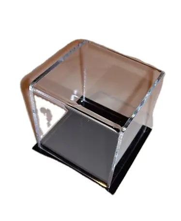 Custom made clear acrylic funko figures display box dustproof acrylic show case with black base for model car display