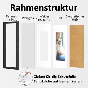 Cadre <span class=keywords><strong>photo</strong></span> en MDF noir pour montage mural et présentation sur table, formats 4x6, 5x7, 8x10, 11x14, 12x16 pouces, A3, A4, 24x36, pour œuvres d'art - Product Image 3