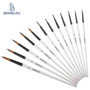 Juego de 12 Pinceles Profesionales para Pintura, Redondos, Planos, Tipo Filbert, Angulares, de Pelo de Nailon, para Acuarela - Product Image 2