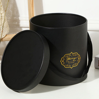 Ensemble de trois boîtes classiques pour bouquet de fleurs Emballage pour fleuriste Boîtes de rangement pour seau en soie