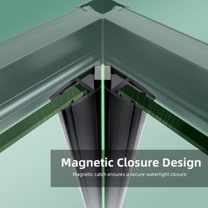 <span class=keywords><strong>Porte</strong></span> de <span class=keywords><strong>douche</strong></span> d'angle <span class=keywords><strong>avec</strong></span> 1/4 po. Verre trempé, cabine de <span class=keywords><strong>douche</strong></span> <span class=keywords><strong>coulissante</strong></span>, noir mat - Product Image 5