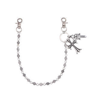 Cadena de cintura con colgante de espada cruzada estilo europeo, plata tibetana, 35cm, 45cm, 55cm, cadena corporal de moda hip hop para hombres y mujeres - Product Image 4