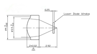 Module de lentille laser 7 mm, lentille de collimation, lentille de focalisation laser PMMA, lentille de télémètre