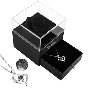 Collar con colgante de corazón con la frase '<span class=keywords><strong>Te</strong></span> amo' <span class=keywords><strong>en</strong></span> 100 <span class=keywords><strong>idiomas</strong></span>, <span class=keywords><strong>en</strong></span> caja de regalo de joyería, rosa preservada, regalo de Año Nuevo, Día de la Madre 2026 - Product Image 5