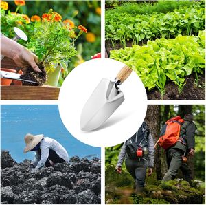 Ensemble de jardinage robuste avec sac, kit d'outils de jardinage pour femmes, pelle à manche en bois en acier inoxydable, outils de jardinage pour pelouse et cour - Product Image 2