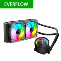 Radiateur intégré refroidi par eau Everflow XHQ360M 360 mm avec écran numérique pour PC, lentille ARGB, ultra-silencieux, multiplateforme, directement de l'usine