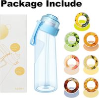 Bouteille créative et écologique au design innovant, parfumée aux fruits, sans sucre, sans calories, avec paille intégrée pour l'extérieur