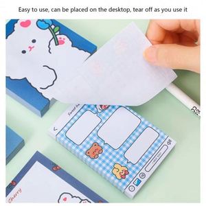 80 Sheet Self-Adhesive Square Sticky Notes Pad Cartoon Mini To-Do-List for Kids Students for Fridge Laptop Book <b>Bookmarks</b> - Product Image 6