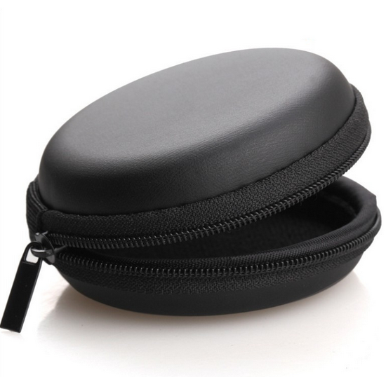 Custom EVA Headphone Headset Earphone Pouch, PU Leather EVA Earbud Case