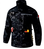 Veste de travail pour électricien et charpentier, multi-poches, poches à outils, vêtements de travail durables pour la construction, mécanicien, uniformes de haute qualité