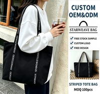 Wiederverwendbare Canvas-Baumwoll-Einkaufstasche für Frauen Große Canvas-Tragetasche mit Individuellem Logo Blanko