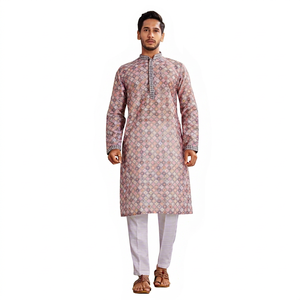 100% Cotton Digital Printed Textured <b>Men's</b> Long <b>Kurta</b> Eid Diwali Festival Wear <b>Kurta</b> Available at Affordable Price for <b>Mens</b> - Product Image 1