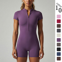 Nouvelle combinaison de yoga sans couture à bretelles spaghetti et fermeture éclair, respirante et moulante, pour le sport