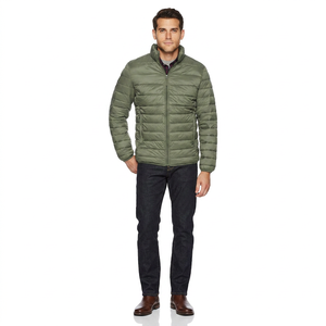 Blouson matelassé personnalisé de haute qualité à manches longues avec design frontal en toile, grande taille pour hommes, style urbain, col montant, pour l'hiver, nouveauté - Product Image 1