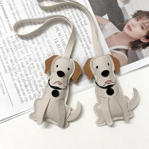 Pendentif chien Border Collie en cuir PU avec longue sangle, porte-clés chiot, chien <span class=keywords><strong>Bichon</strong></span>, <span class=keywords><strong>Labrador</strong></span> Retriever pour breloques de sac - Product Image 3