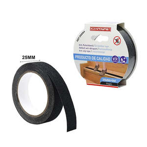 Cinta de Advertencia de PVC Personalizada de Fábrica, de una Sola Cara, 25 mm x 5 m, Negra y Amarilla, Antideslizante, para Interiores y Exteriores, Personalizable en Tamaño, Color y Logotipo - Product Image 1