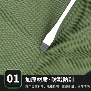 Baolian Oxford Cloth <b>Tool</b> <b>Roll</b> <b>Bag</b> Thickened Canvas 44.5x40x8.5cm Water Resistant Multi Pocket Storage For Plumbing Electrical - Product Image 2
