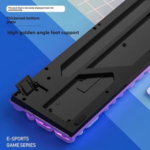 Bạc Eagle K600 Có Dây Chơi Game Bàn Phím Cơ Khí Punk Màu Sắc Chặn Thiết Kế Tính NĂNG Phát Sáng Cho Máy Tính Xách Tay Sử Dụng Máy Tính - Product Image 4