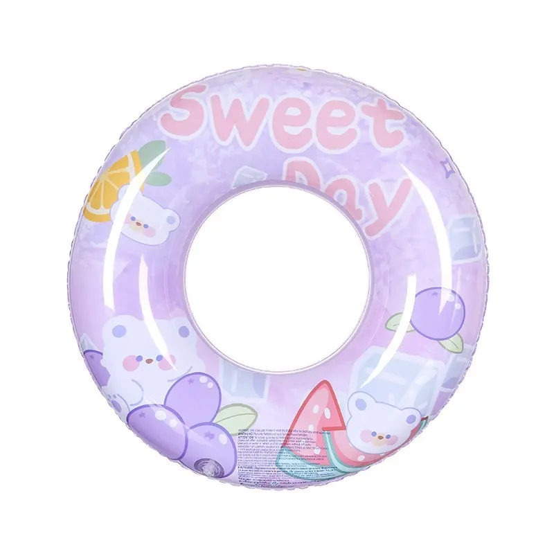 Verano playa piscina dibujos animados PVC bebé inflable donut natación flotador anillo para niños